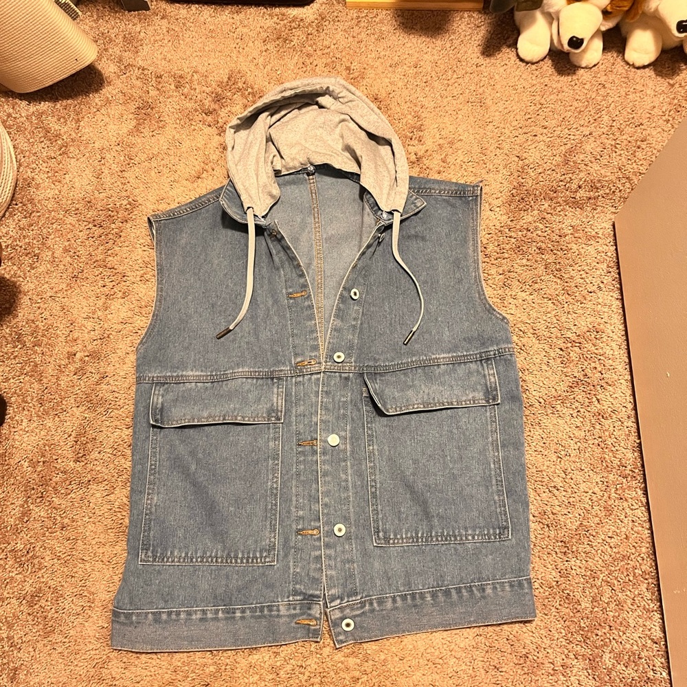 ✨Denim Hooded Vest